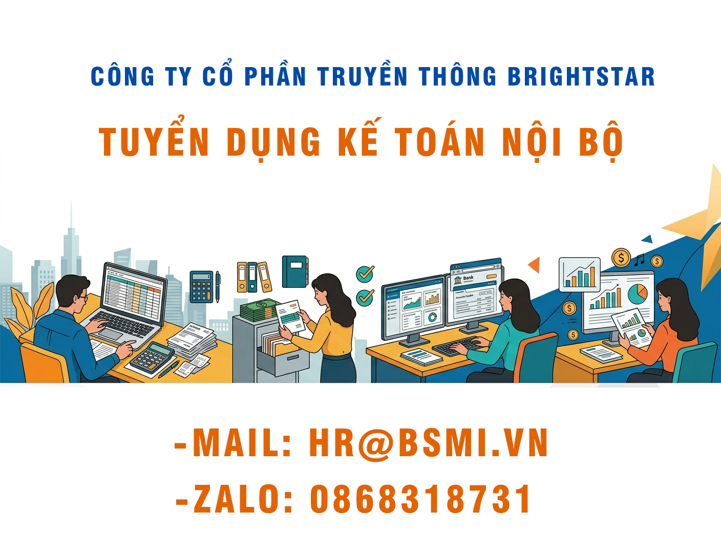 TUYỂN DỤNG KẾ TOÁN NỘI BỘ