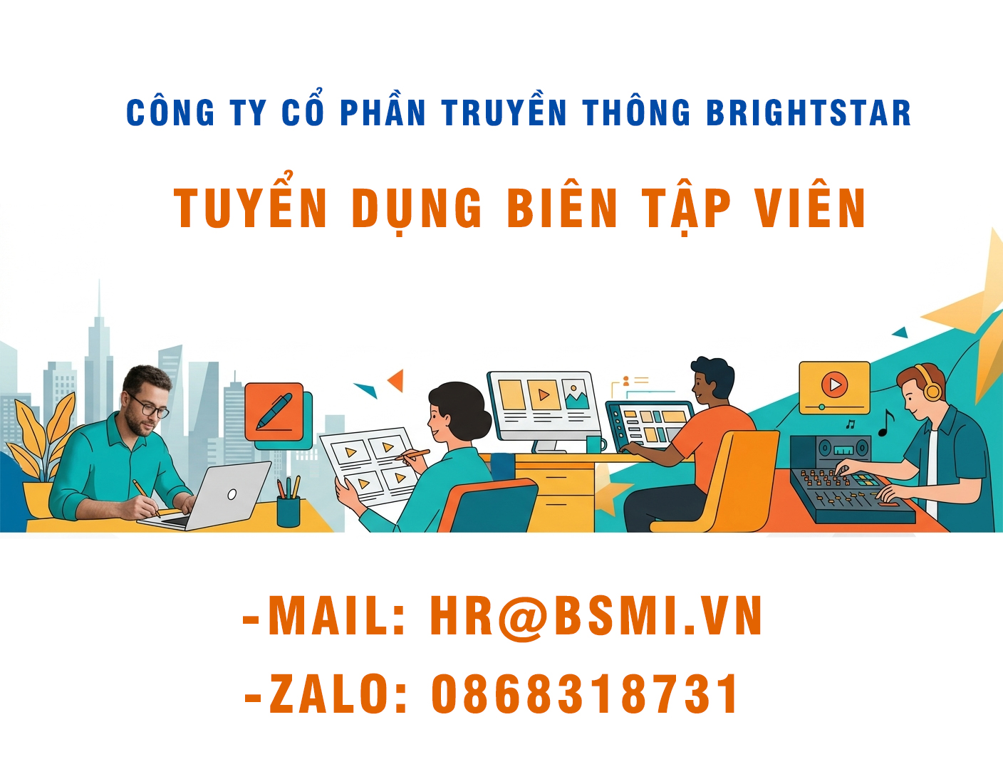 TUYỂN DỤNG BIÊN TẬP VIÊN